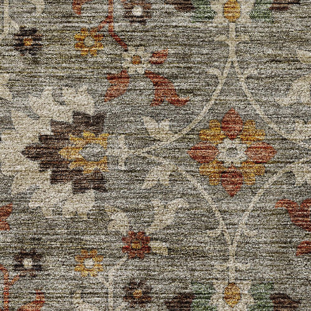 Dalyn Rug Company Silk Road Pewter, Gray, Ivory, Paprika, Sage and Gold 9&#39; x 12&#39; Area Rug, , large