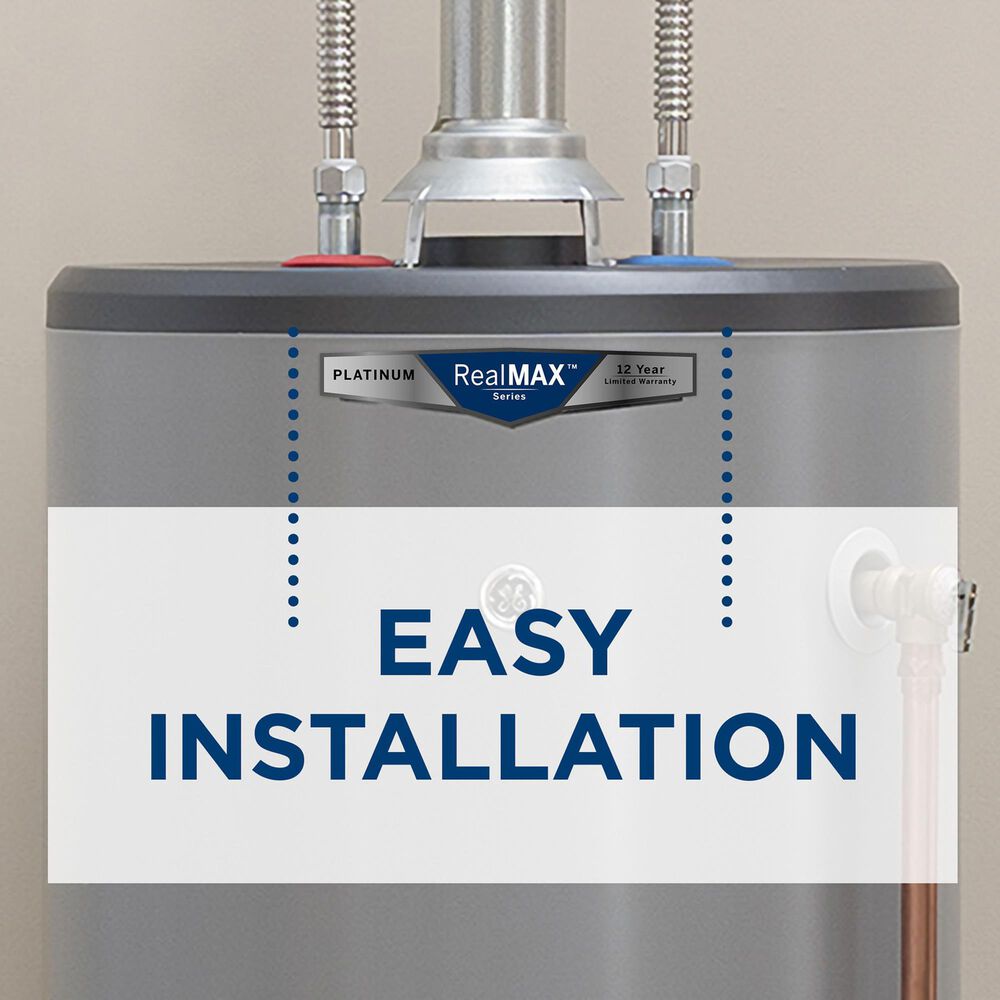 GE Appliances RealMAX Choice 40-Gallon Tall Liquid Propane Atmospheric Water Heater in Gray, , large