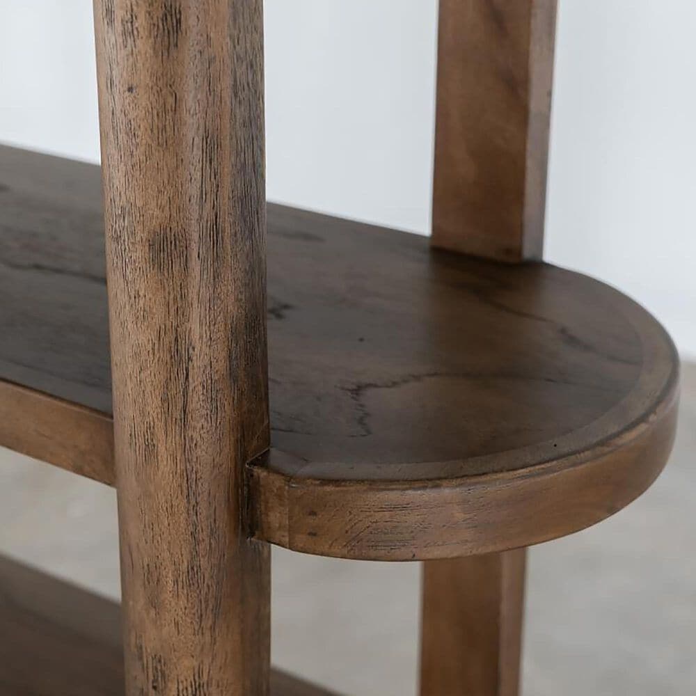 Fallridge Balam 4-Shelf Bookcase in Brown, , large