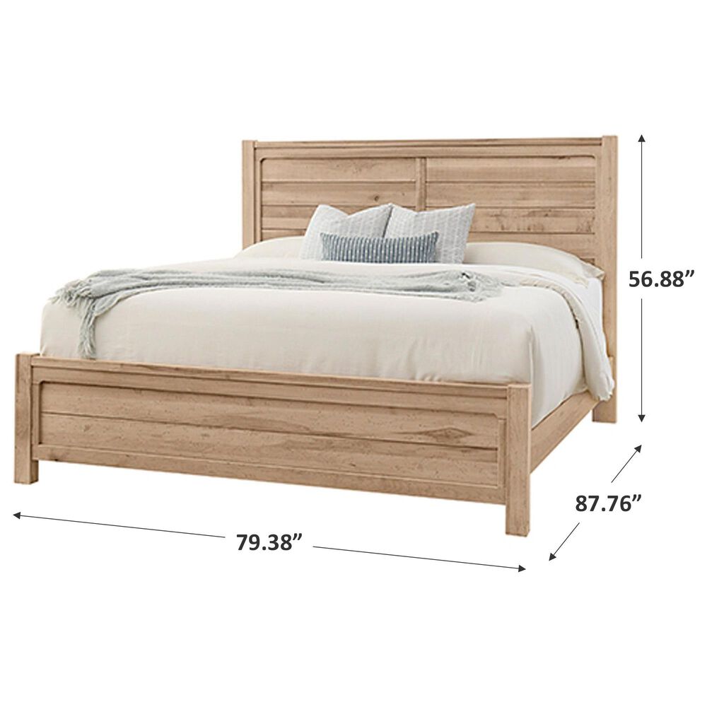 Viceray Collections Cool Rustic King Panel Plank Bed in Clear Maple, , large