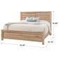 Viceray Collections Cool Rustic King Panel Plank Bed in Clear Maple, , large