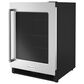 KitchenAid 24" Undercounter Refrigerator with Glass Door in Black and Stainless Steel, , large