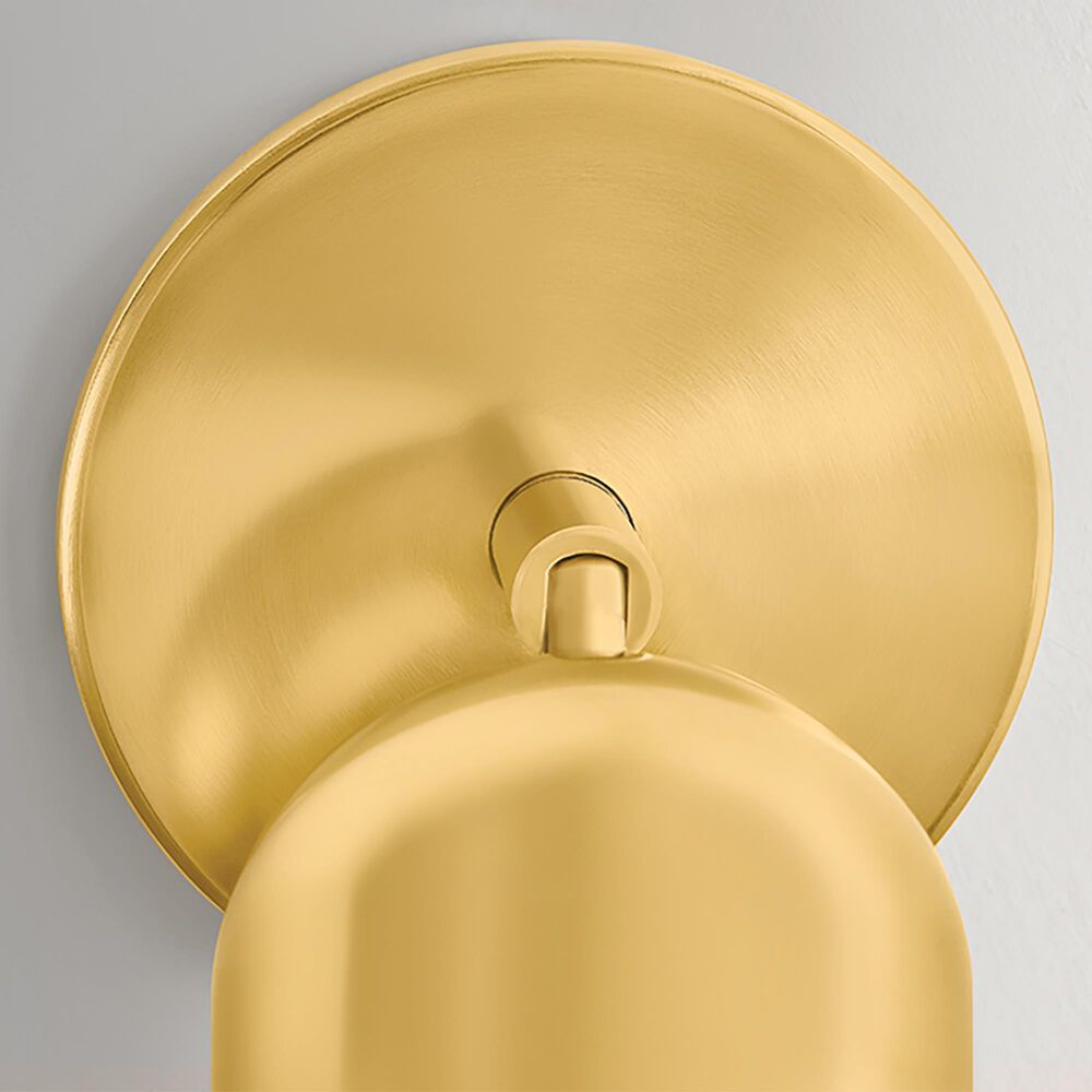 Hudson Valley Lighting Tuthill 1-Light Flush Mount in Aged Brass, , large