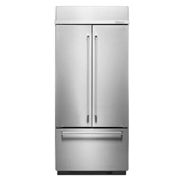 KitchenAid 36" Built In French Door Refrigerator with Platinum Interior Design, , large