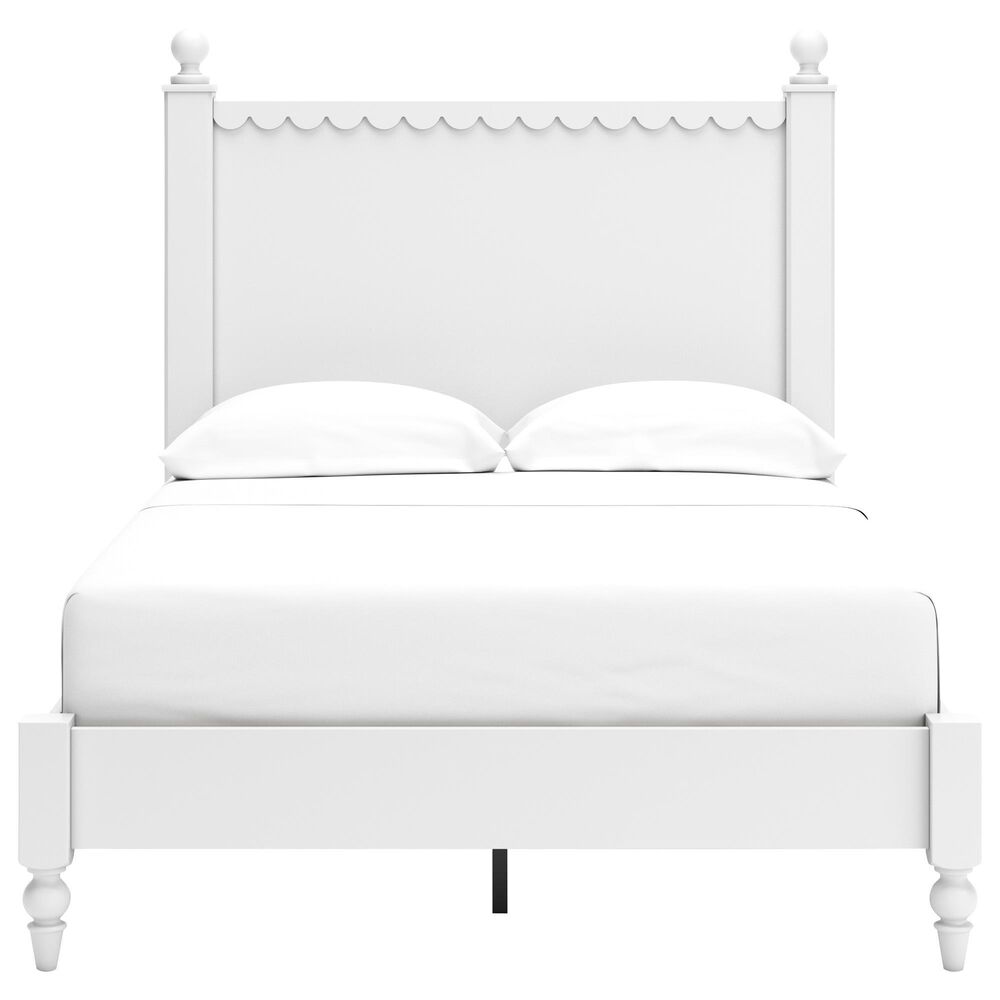 Ashley Mollviney Full Panel Bed in Matte White, , large