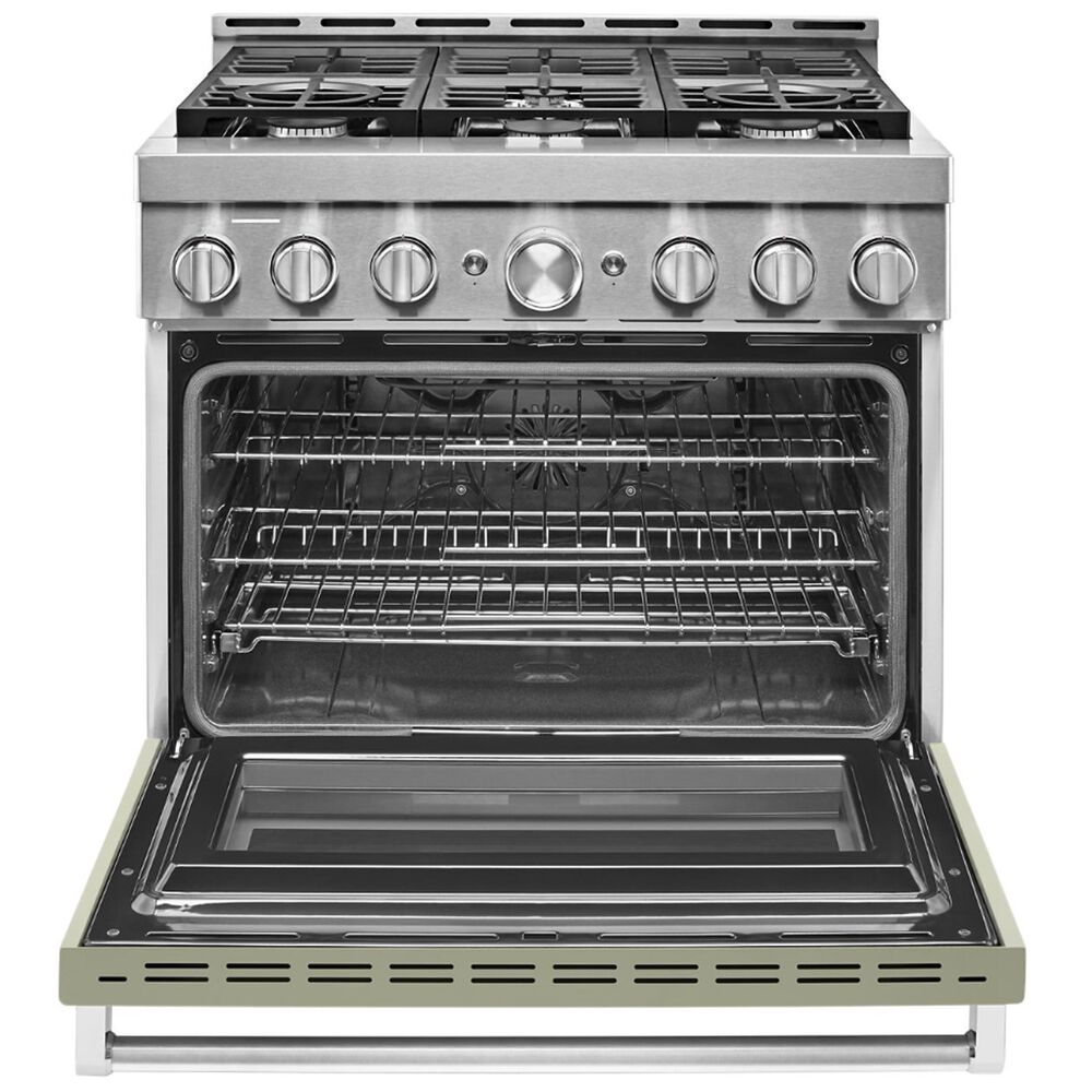KitchenAid 36&quot; Slide-In Gas True Convection Range with Self-Cleaning in Avocado Cream, , large