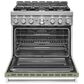KitchenAid 36" Slide-In Gas True Convection Range with Self-Cleaning in Avocado Cream, , large