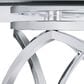 Mayberry Hill Merlin and Nero 5-Piece Round Dining Set in Clear and Chrome, , large