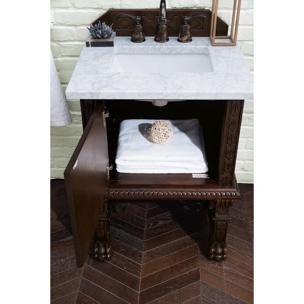 James Martin Balmoral 26" Single Bathroom Vanity in Antique Walnut with