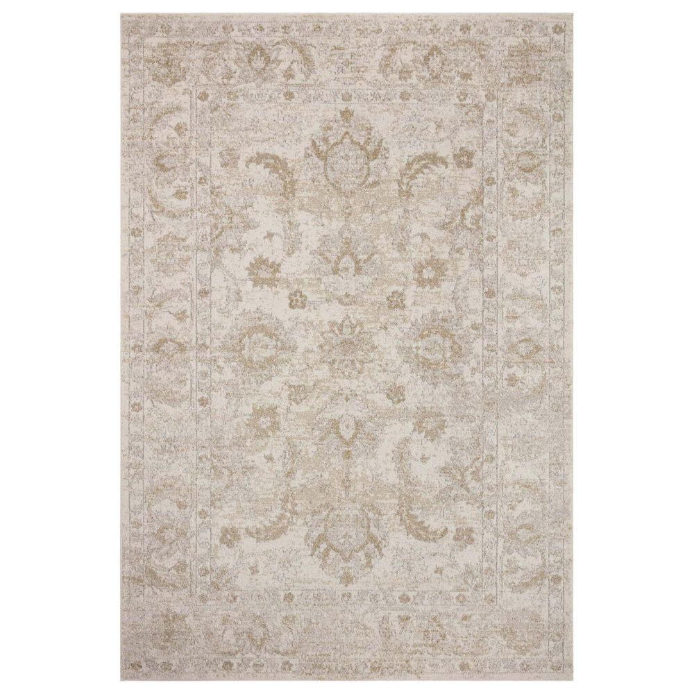Loloi II Odette 7"10" Round Ivory and Beige Area Rug, , large