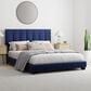 Richlands Furniture Reece Queen Upholstered Panel Bed in Sapphire Blue, , large