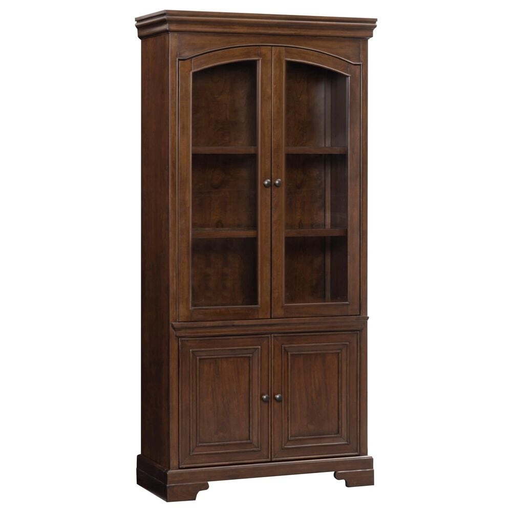 Riva Ridge Arlington Display Cabinet in Classic Brown, , large