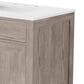 Lexora Home Abbey 80" Double Bathroom Vanity in Grey Oak with 2 cm White Quartz Top and Rectangular Sinks, , large