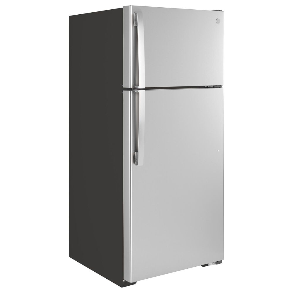 GE Appliances 16.6 Cu. Ft. Top Freezer Refrigerator with Deli Drawer in Stainless Steel, , large