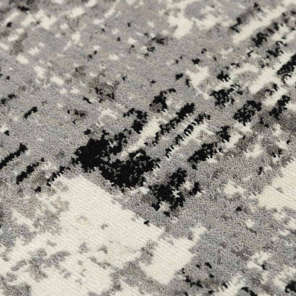 RIZZY Couture Gray and Black 2'6" x 8' Runner, , large