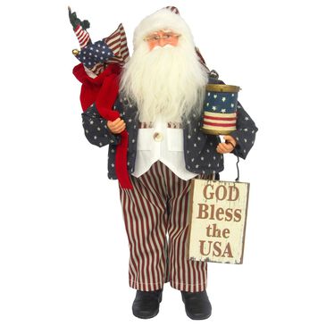 Santa"s Workshop 18" God Bless the USA Santa Claus in Red, White and Blue, , large