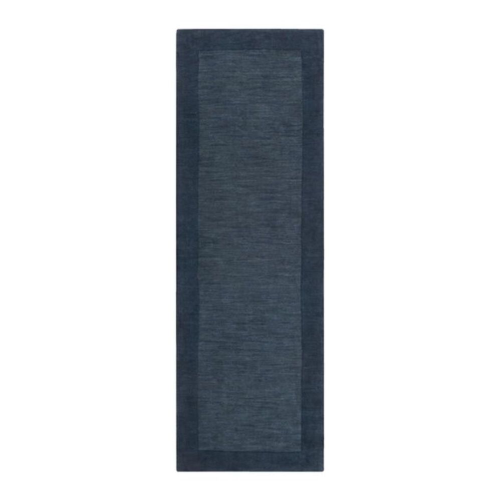 Surya Mystique M-309 2'6" x 8' Navy and Black Runner, , large