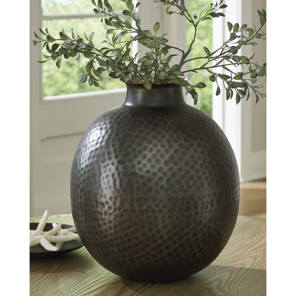 Ashley Woody 14.88" Vase in Pewter and Gold, , large