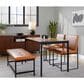 Lumisource Fuji Side Chair with Camel Cushion in Black (Set of 2), , large