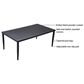 Hearth and Haven Outdoor Rectangular Dining Table with Umbrella Hole and Tapered Feet in Ember Black - Table Only, , large