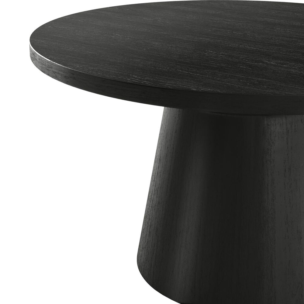 Furniture of America Halewood Round Coffee Table in Black, , large