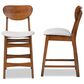 Baxton Studio Katya Counter Stool with Grey Cushion in Walnut Brown (Set of 2), , large