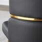 Lumisource Cinch Side Chair with Black Faux Leather Cushion in Gold (Set of 2), , large