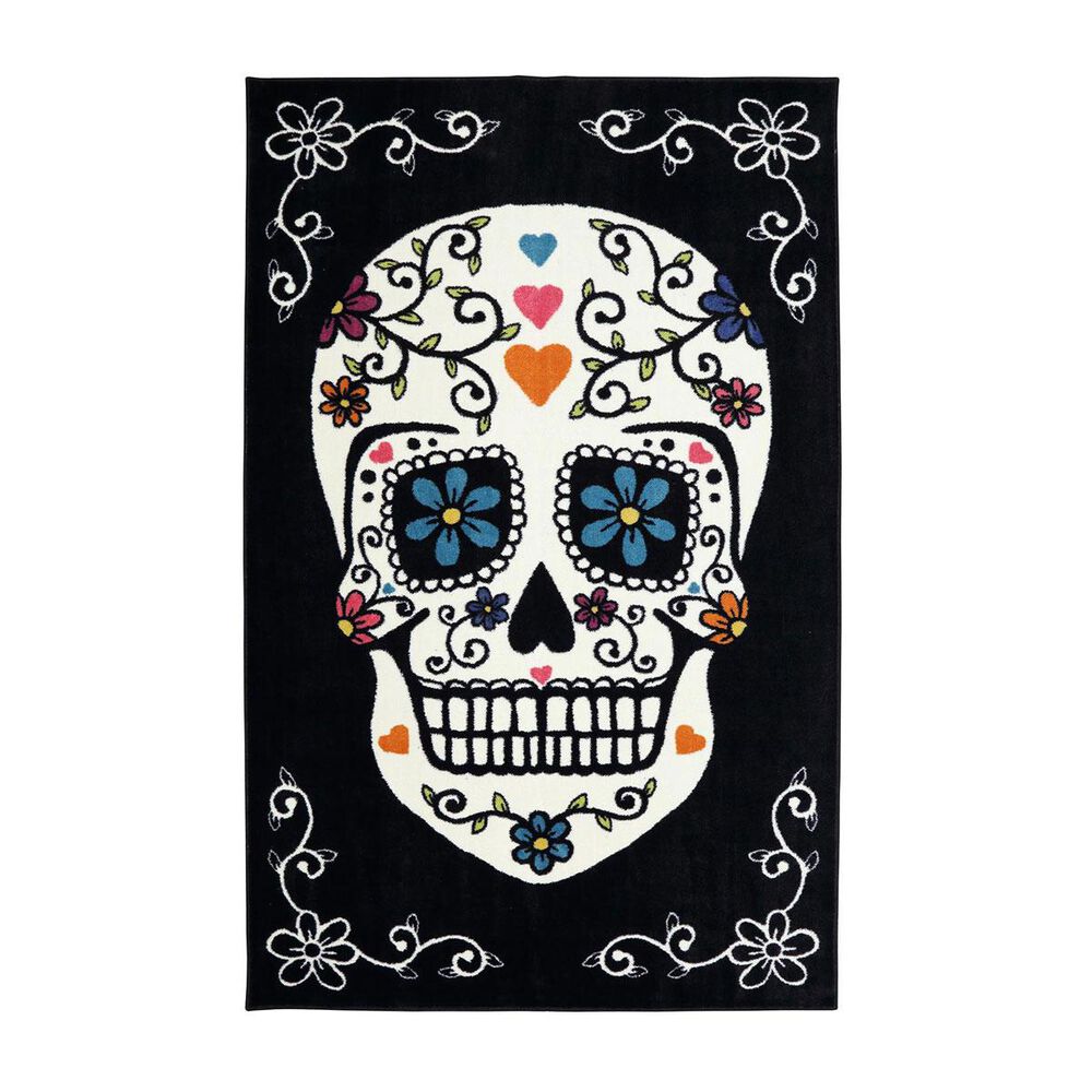 Mohawk Aurora Sugar Skull AURORA-SUGAR-SKULL 8" x 10" Rainbow Area Rug, , large