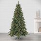 The Gerson Company 7.5" Pre-Lit Cashmere Pine Christmas Tree in Green, , large