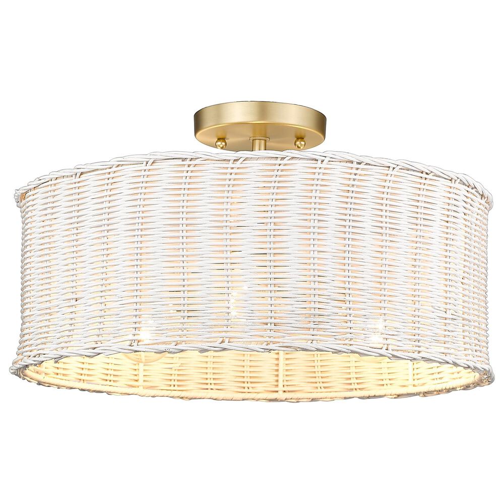 Golden Lighting Erma 3-Light Semi-Flush in Brushed Champagne Bronze, , large