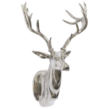 Maple and Jade 23" x 17" Eclectic Deer Wall Decor in Silver, , large