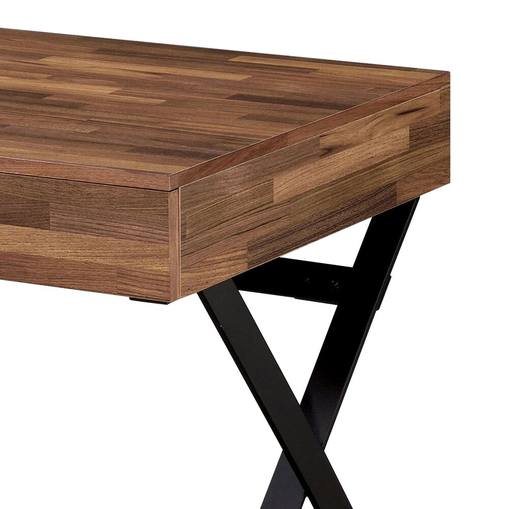 Furniture of America Krause Writing Desk in Oak and Black, , large