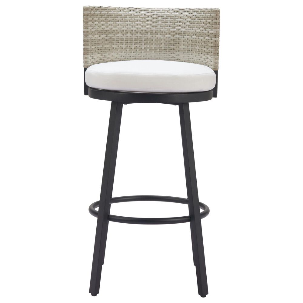 Zuo Modern Midnight Wave Patio Barstool in White, , large
