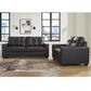 Ashley Barlin Mills Stationary Sofa and Loveseat Set in Carbon, , large