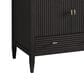 James Martin Vanities Myrrin 36" Vanity in Carbon Oak with 3 cm Parisien Bleu Quartz Top, , large
