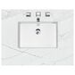 James Martin Breckenridge 48" Single Bathroom Vanity in Bright White with 3 cm Carrara White Marble Top and Rectangular Sink, , large