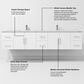 Lexora Home Geneva 84" Double Bathroom Vanity in Glossy White with 2 cm White Carrara Marble Top and Rectangular Sinks, , large