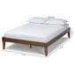 Baxton Studio Lucina Queen Platform Bed Frame in Walnut Brown, , large