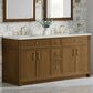 James Martin Bellshire 72" Double Bathroom Vanity in Honey Oak with 3 cm Lime Delight Silestone Top and Rectangular Sinks, , large
