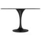 Leisuremod LeisureMod Verve Collection 48 Round Dining Table, Black Base with Sintered Stone Black Top, , large