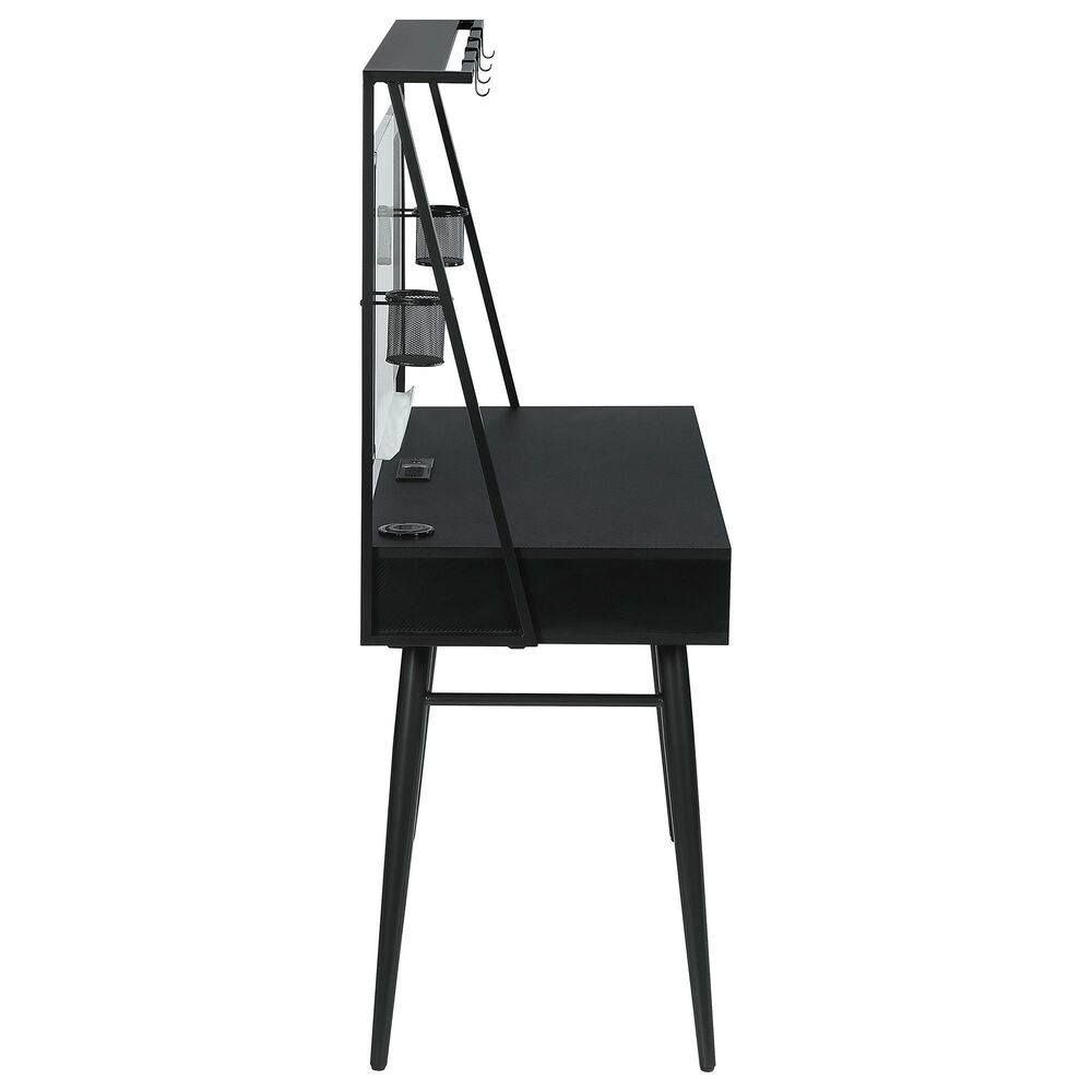 Coaster Jessie Writing Desk with Whiteboard and USB in Black, , large