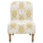 Linon Home Decor Hawksbill Accent Chair in Mustard and Cream, , large