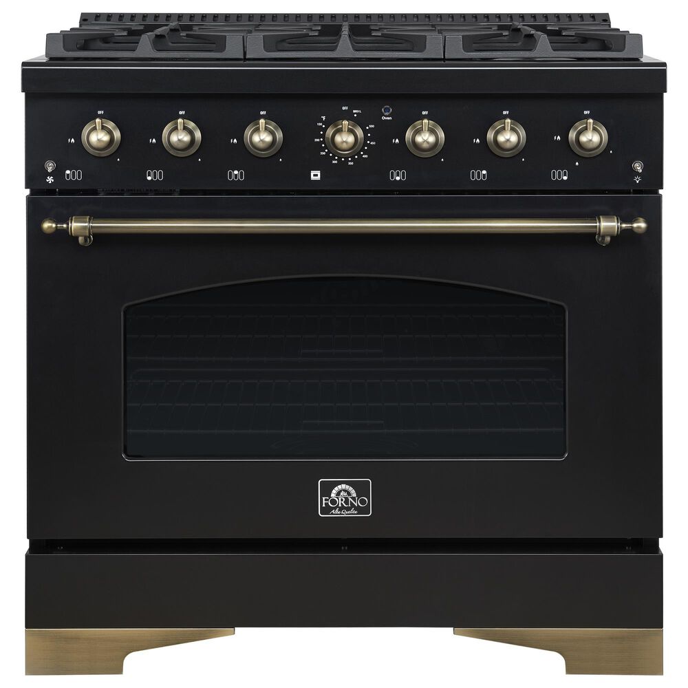 Forno Antico 36" Freestanding Gas Range in Black, , large