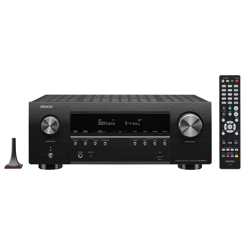 Denon 7.2 Channel 8K AV Receiver with 3D Audio, Voice Control and HEOS Built-In in Black, , large