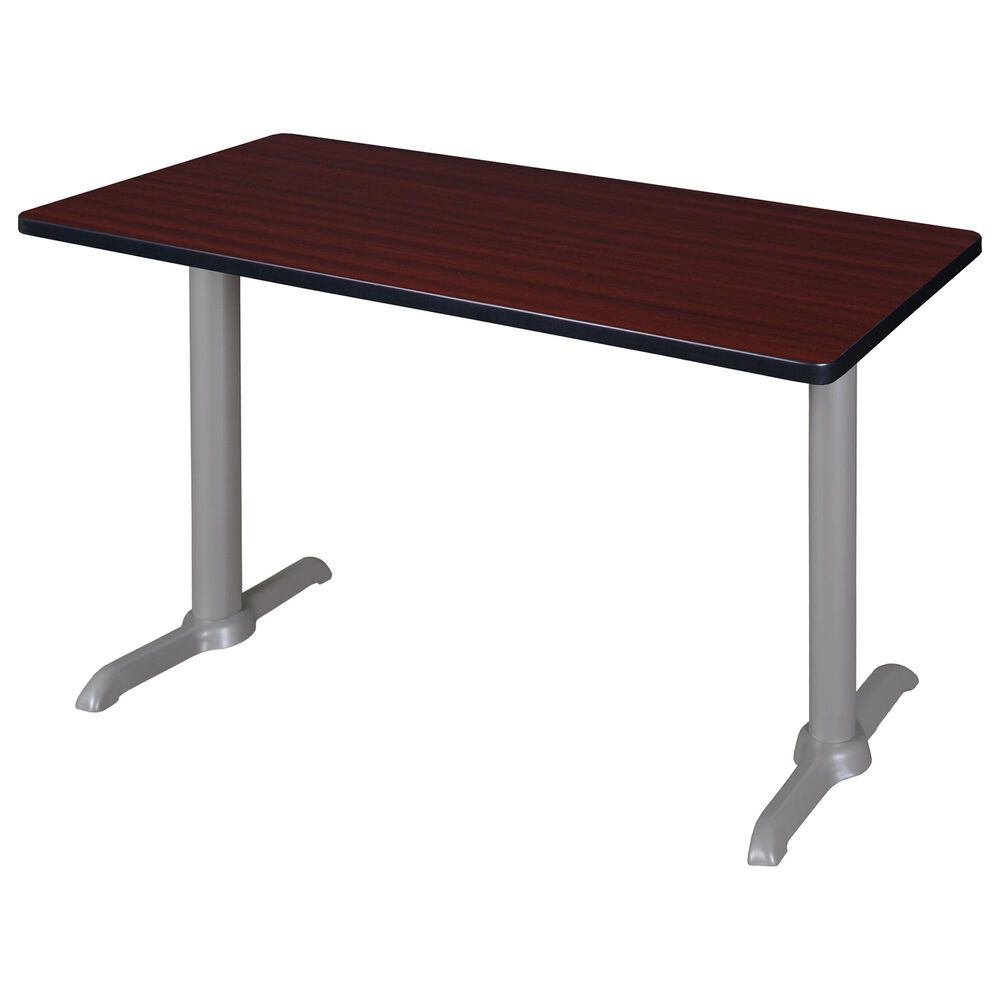 Regency Global Sourcing Via 48" x 24" Training Table in Mahogany/Grey, , large