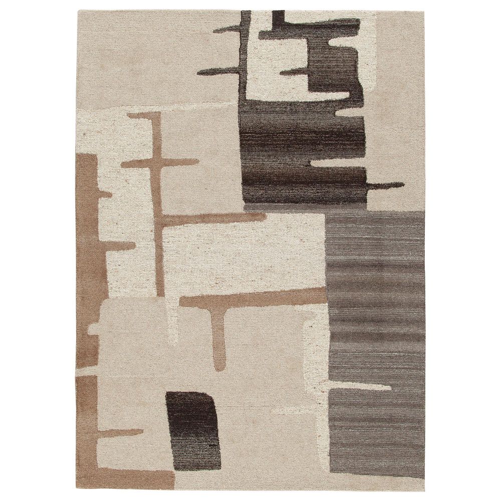 Ashley Kencher 5" x 7" Beige and Brown Area Rug, , large