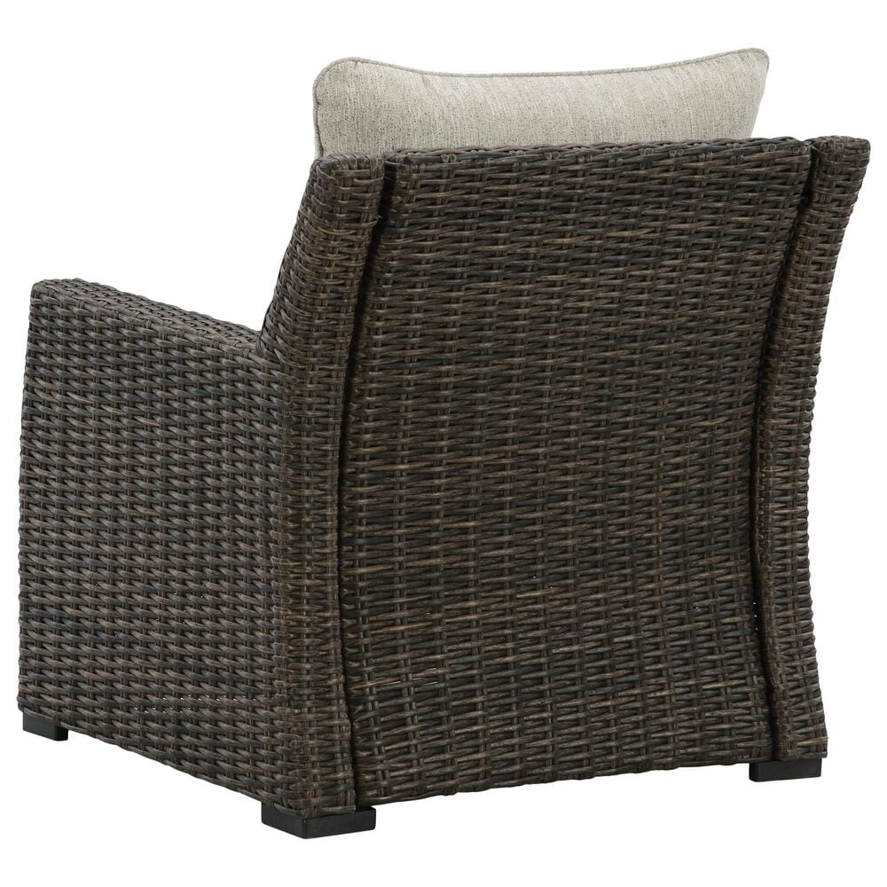 Ashley Brook Ranch 5-Piece Patio Conversation Set in Brown, , large