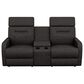 La-Z-Boy Lennon Wall Manual Reclining Loveseat with Console in Granite, , large