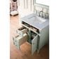 James Martin Vanities Brittany 30" Single Bathroom Vanity in Sage Green with 3 cm Carrara White Marble Top and Rectangle Sink, , large