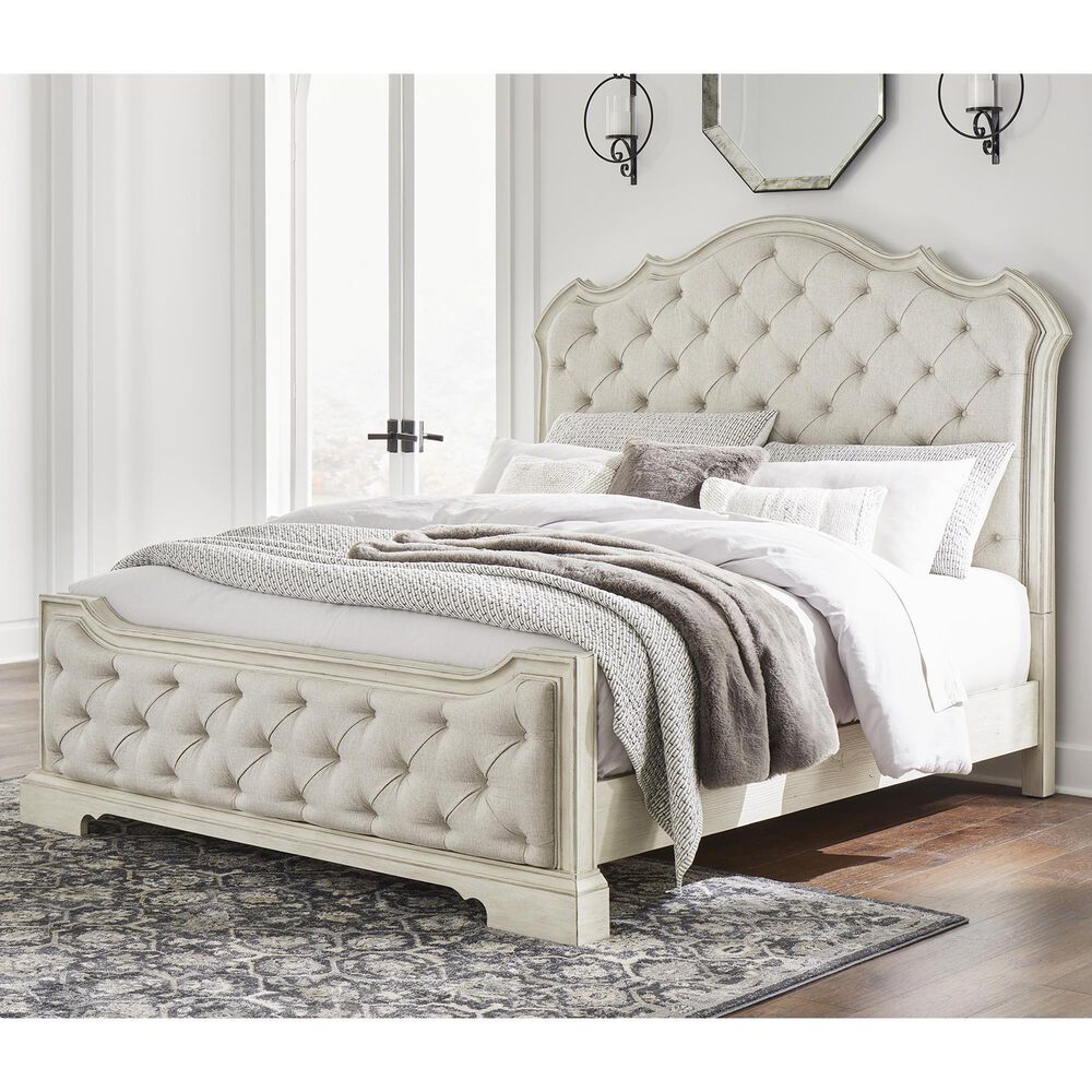 Millenium Arlendyne King Upholstered Bed in Antique White, , large